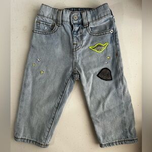 Baby GAP Star Wars Kids Light Blue Jeans with Fun Patches